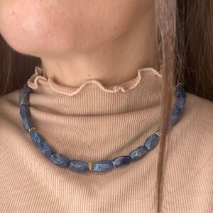 Handcrafted Elegant Blue Sodalite Beaded Necklace